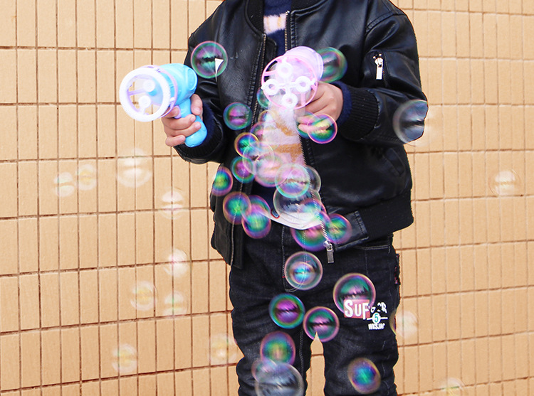 Tiktok Children's Electric Fan Bubble Gun Automatic Bubble Blowing Water Toy Bubble Machine Square Stall Hot Sale