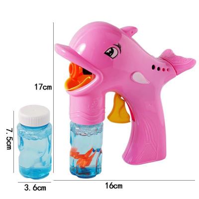 The latest inertial bubble gun park Square toy stall blowing bubble machine water cartoon dolphin bubble machine wholesale
