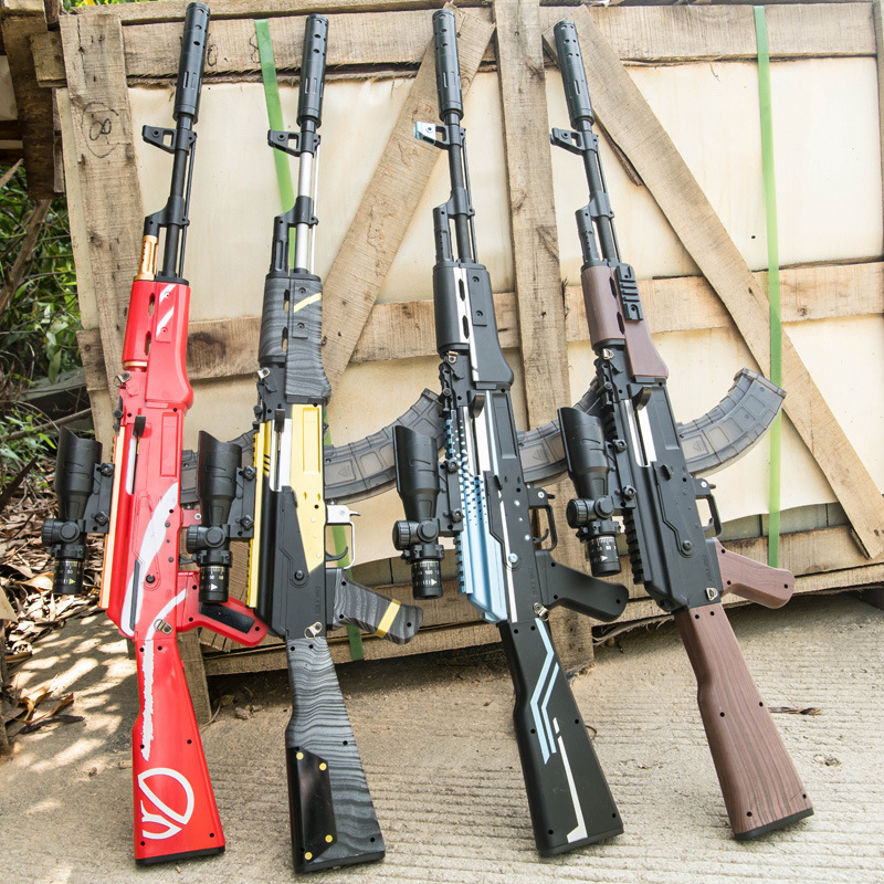 The Ak47 water bomb gun akm assault step grab jedi eat chicken set survival kid toy gun golden dragon boy