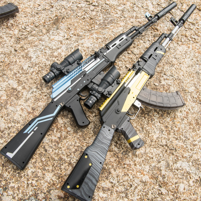 The Ak47 water bomb gun akm assault step grab jedi eat chicken set survival kid toy gun golden dragon boy