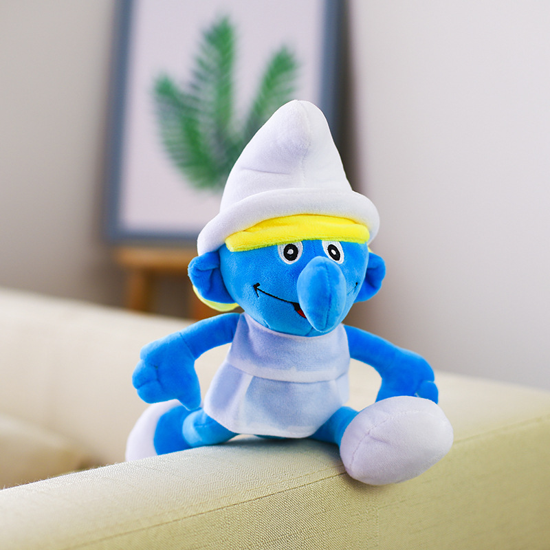 The factory sells the new Smurfs of the new Smurfs dolls of blue daddy blue daddy blue sister silly doll children dolls.