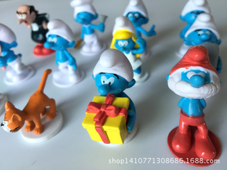 Blue Elf Lost Village Blue Sister Wizard Azcat 12 Ornaments Smurfs