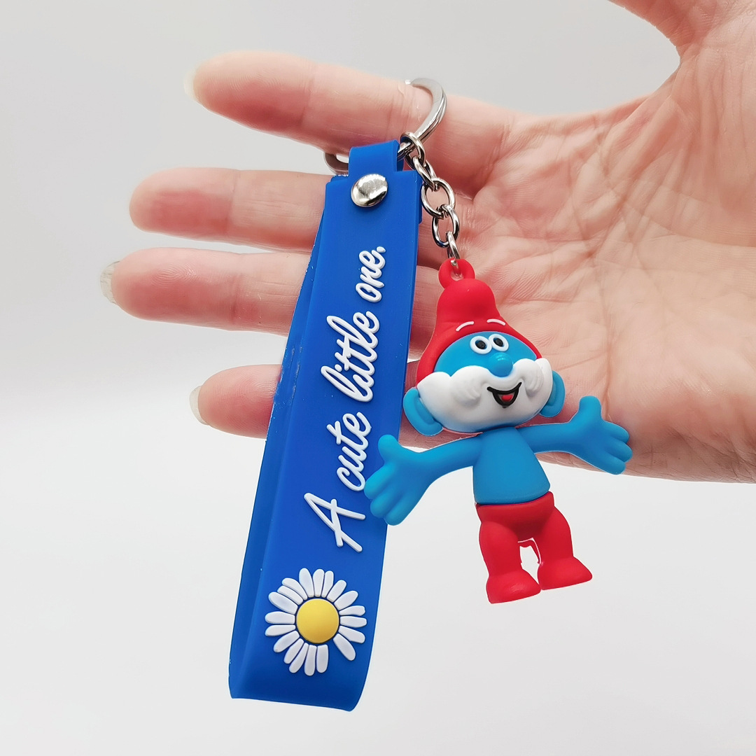 Smurfs Cartoon Smurfs Doll Keychain Leather Rope Handbag Pendant Personalized Creative Gift Car Key Chain Wholesale Smurfs Cartoon Smurfs Doll Keychain Leather Rope Handbag Pendant Personalized Creative Gift Car Key Chain Wholesale