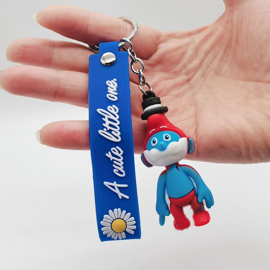 Smurfs Cartoon Smurfs Doll Keychain Leather Rope Handbag Pendant Personalized Creative Gift Car Key Chain Wholesale Smurfs Cartoon Smurfs Doll Keychain Leather Rope Handbag Pendant Personalized Creative Gift Car Key Chain Wholesale