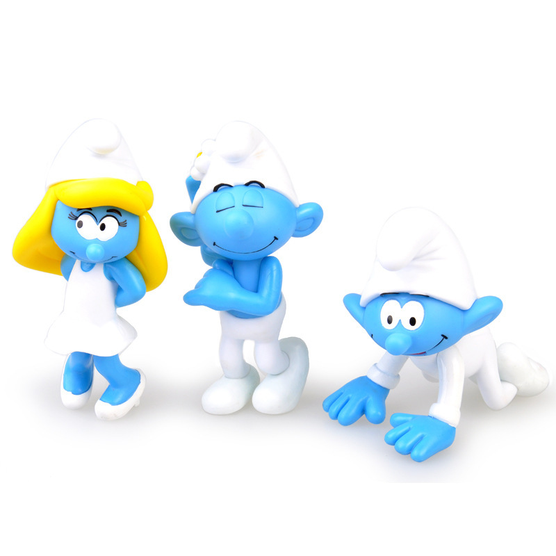 Smurfs Blue M Fairy 2 Blue M Sister Children&#039;s Toy Doll Decoration Model Hand-Made Large 6 Bags