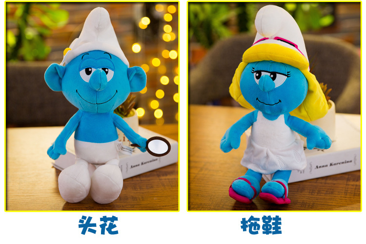 Smurfs New Blue Elf Plush Toy Crane Machines Baby Doll Children's Birthday Gifts Accompany Pillow Factory Sales