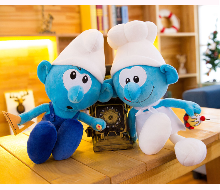 Smurfs New Blue Elf Plush Toy Crane Machines Baby Doll Children's Birthday Gifts Accompany Pillow Factory Sales