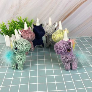 Cute Angel Elf Rabbit Plush Toy Key Chain Bunny Pendant Pendant Ornaments for Couple Smurfs