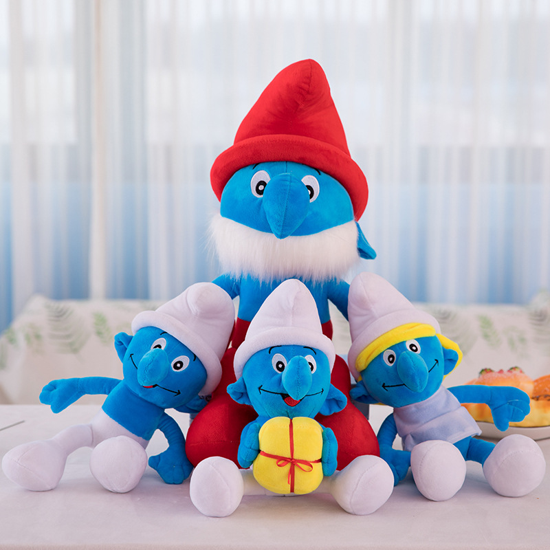 New Blue Elf Plush Toy Boutique Doll 8-Inch Prize Claw Doll Smurfs