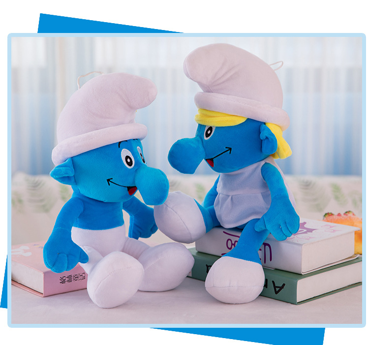 New Blue Elf Plush Toy Boutique Doll 8-Inch Prize Claw Doll Smurfs