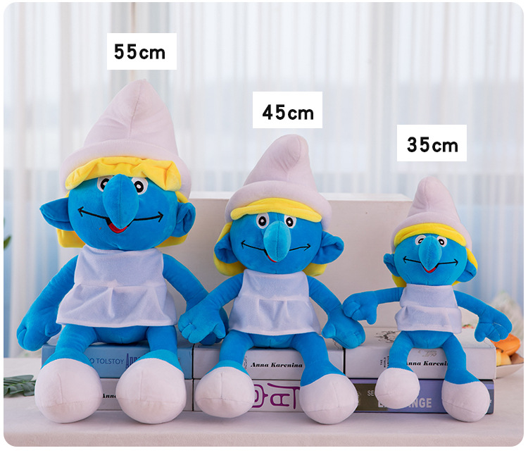 New Blue Elf Plush Toy Boutique Doll 8-Inch Prize Claw Doll Smurfs