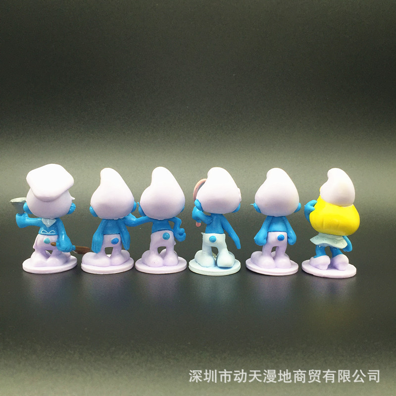 Blue Elf Hand-Made 12 Les Schtroumfs Blue Dad Blue Sister Wizard Azcat Ornaments Smurfs