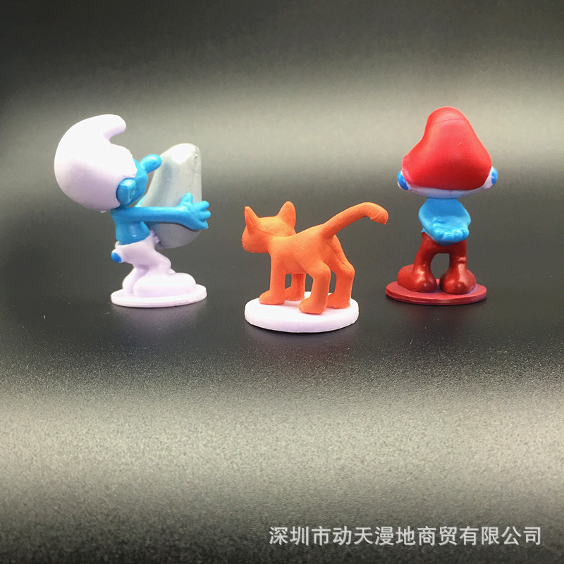 Blue Elf Hand-Made 12 Les Schtroumfs Blue Dad Blue Sister Wizard Azcat Ornaments Smurfs