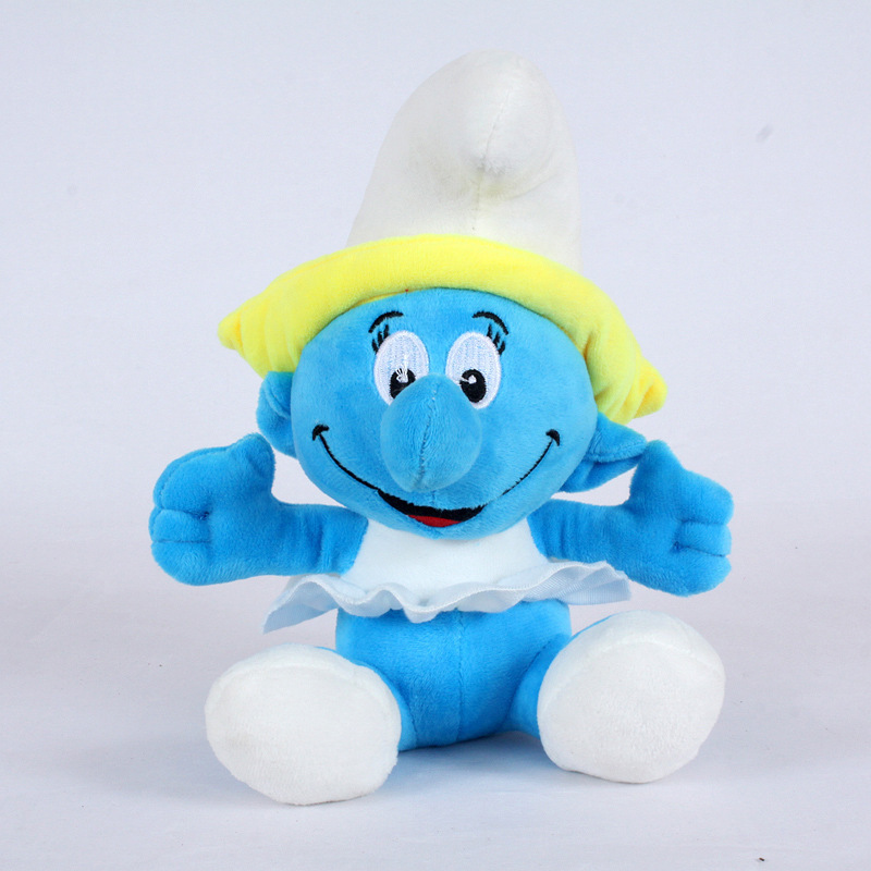 In Stock Wholesale Cartoon Cute Elf Plush Wedding Tossing Doll 8-Inch Smurfs