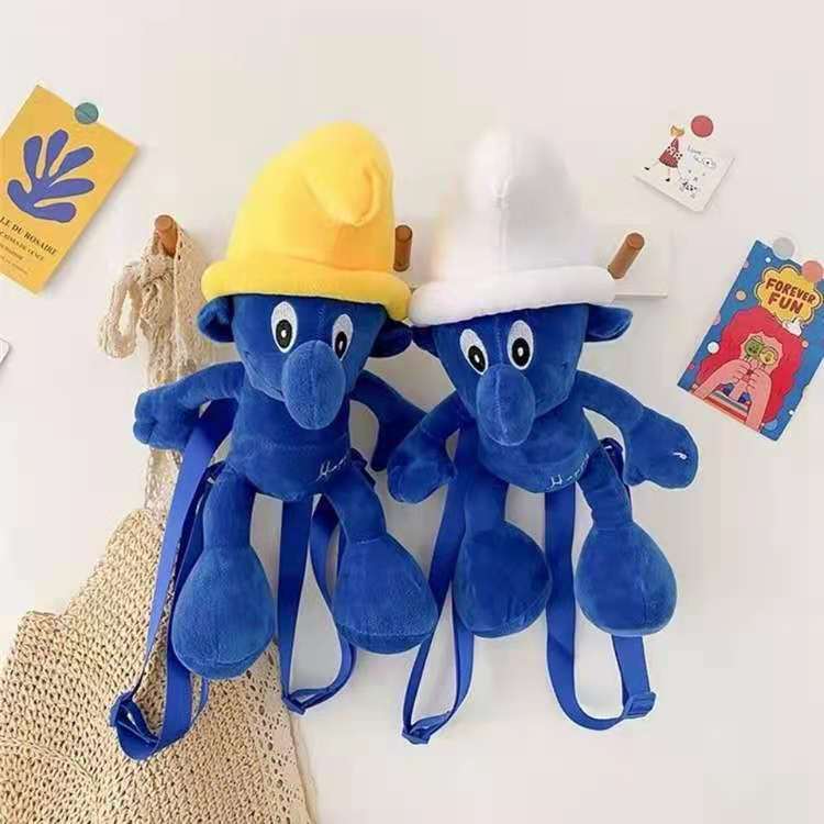 Cartoon Blue Elf Plush Toy Prize Claw Doll Children's Shoulder Smurfs