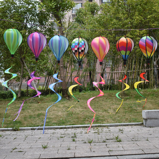 Outdoor Hanging Rainbow Hot Air Balloon Rotating Colorful Wind Bar Scenic Spot Windmill Festival Kindergarten Decorations Arrangement Ornaments Outdoor Hanging Rainbow Hot Air Balloon Rotating Colorful Wind Bar Scenic Spot Windmill Festival Kindergarten Decorations Arrangement Ornaments