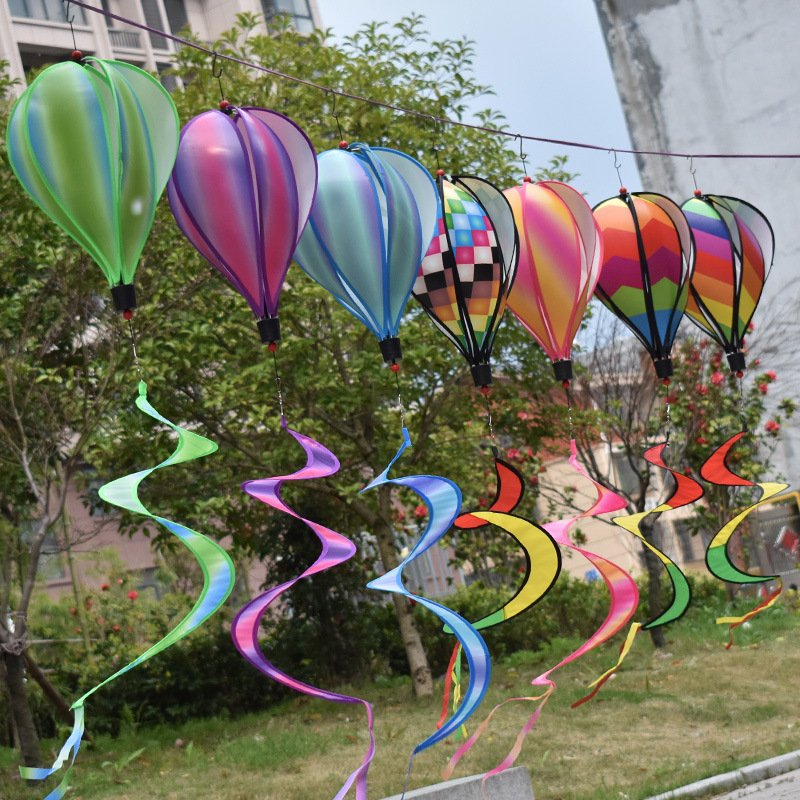 Outdoor Hanging Rainbow Hot Air Balloon Rotating Colorful Wind Bar Scenic Spot Windmill Festival Kindergarten Decorations Arrangement Ornaments Outdoor Hanging Rainbow Hot Air Balloon Rotating Colorful Wind Bar Scenic Spot Windmill Festival Kindergarten Decorations Arrangement Ornaments