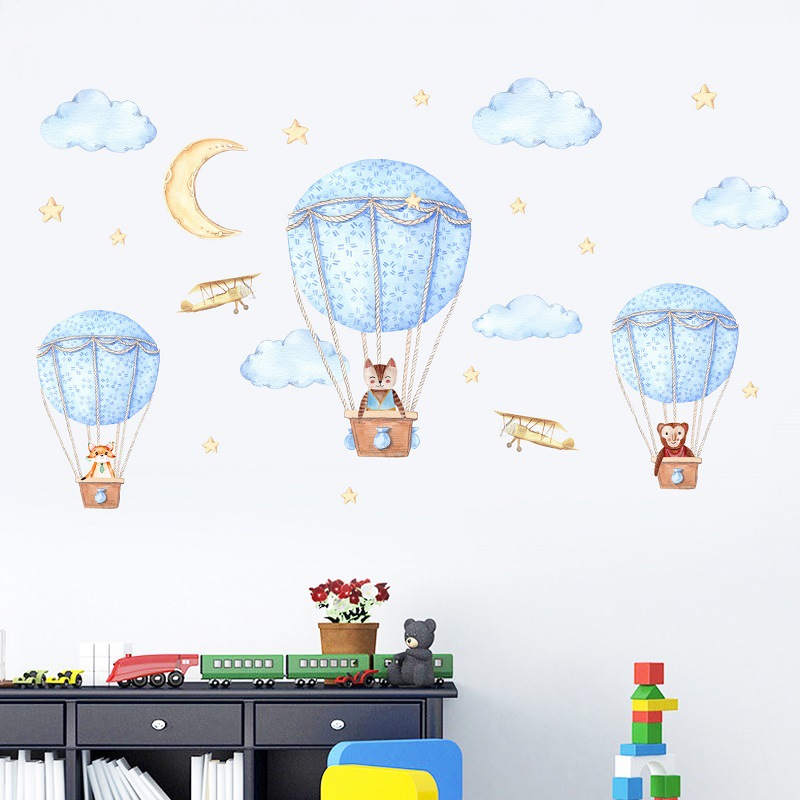 Wall Stickers Wholesale Removable Environmental Protection PVC Stickers Bedroom Background Wall Children's Room Stickers Hot Air Balloon Wall Stickers Wholesale Removable Environmental Protection PVC Stickers Bedroom Background Wall Children's Room Stickers Hot Air Balloon