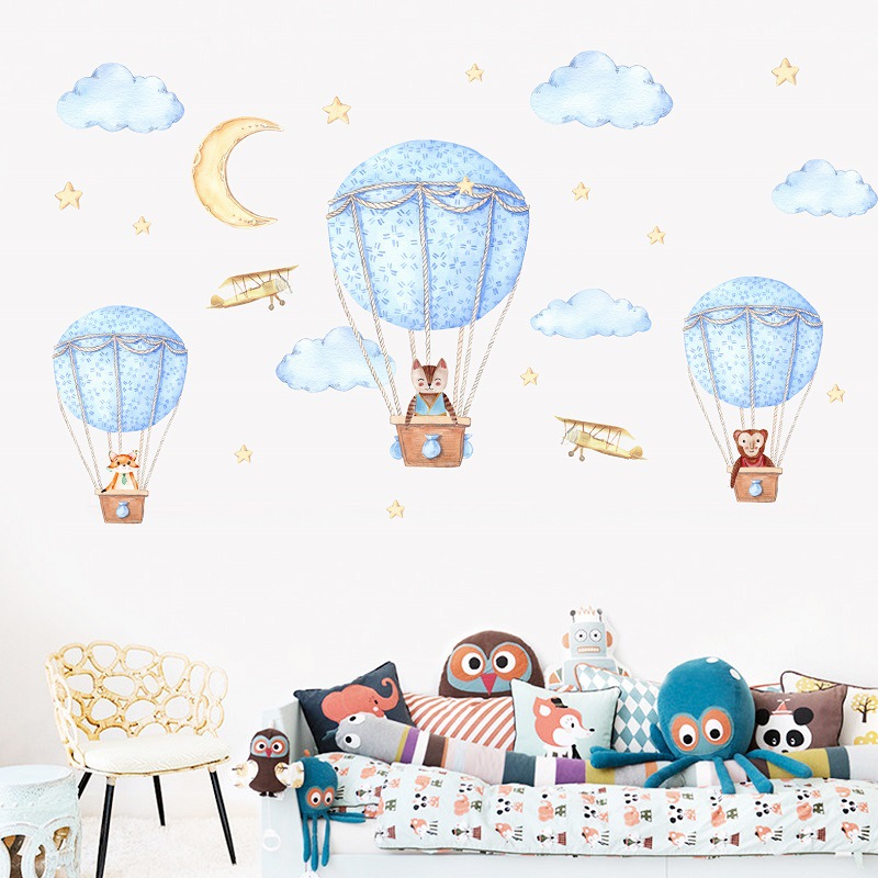 Wall Stickers Wholesale Removable Environmental Protection PVC Stickers Bedroom Background Wall Children's Room Stickers Hot Air Balloon Wall Stickers Wholesale Removable Environmental Protection PVC Stickers Bedroom Background Wall Children's Room Stickers Hot Air Balloon