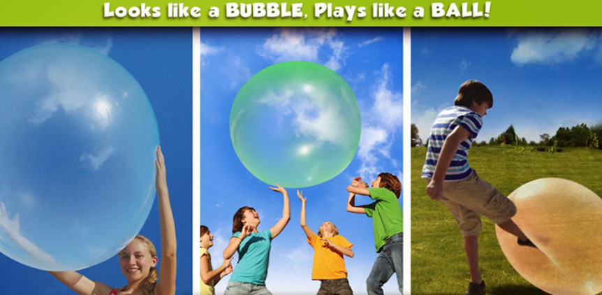 Cross-Border Hot Selling Bubble Ball Oversized Air Balloon Mouth Blowing Bubble Ball TPR Blowing Balloon Big Light Ball