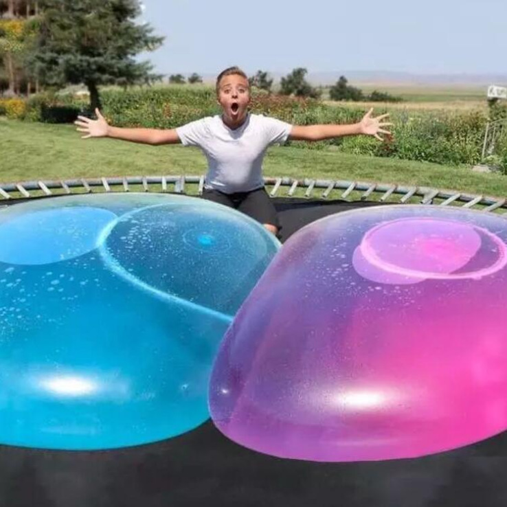 Cross-Border Hot Selling Bubble Ball Oversized Air Balloon Mouth Blowing Bubble Ball TPR Blowing Balloon Big Light Ball