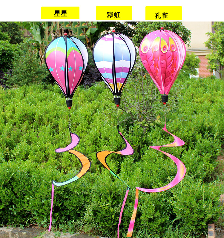 Cross-Border Hot Sale Rainbow Hot Air Balloon Wind-Turning Sequins Rotating Colorful Pinwheel Garden Windmill Outdoor Decoration Wholesale Cross-Border Hot Sale Rainbow Hot Air Balloon Wind-Turning Sequins Rotating Colorful Pinwheel Garden Windmill Outdoor Decoration Wholesale