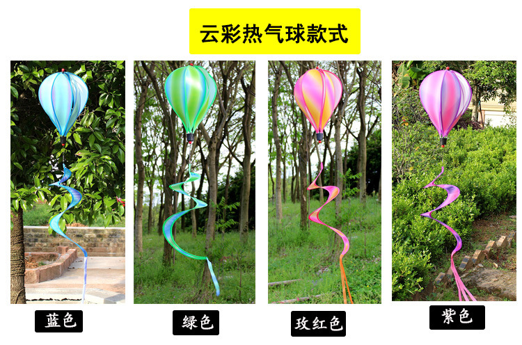 Cross-Border Hot Sale Rainbow Hot Air Balloon Wind-Turning Sequins Rotating Colorful Pinwheel Garden Windmill Outdoor Decoration Wholesale Cross-Border Hot Sale Rainbow Hot Air Balloon Wind-Turning Sequins Rotating Colorful Pinwheel Garden Windmill Outdoor Decoration Wholesale