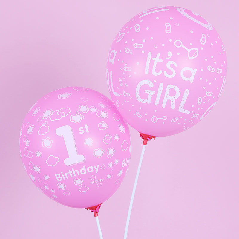 12-Inch Rubber Balloons Boy Boy Girl Girl Girl 1-Year-Old Baby Birthday Decorations Hot Air Balloon