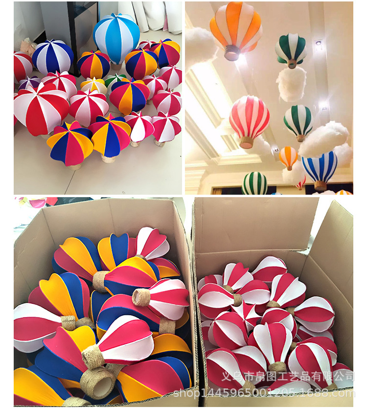 Summer Colorful Silk Screen Hot Air Balloon Decoration Wedding Window Art Gallery Car 4S Shop Hot Air Balloon Summer Colorful Silk Screen Hot Air Balloon Decoration Wedding Window Art Gallery Car 4S Shop Hot Air Balloon