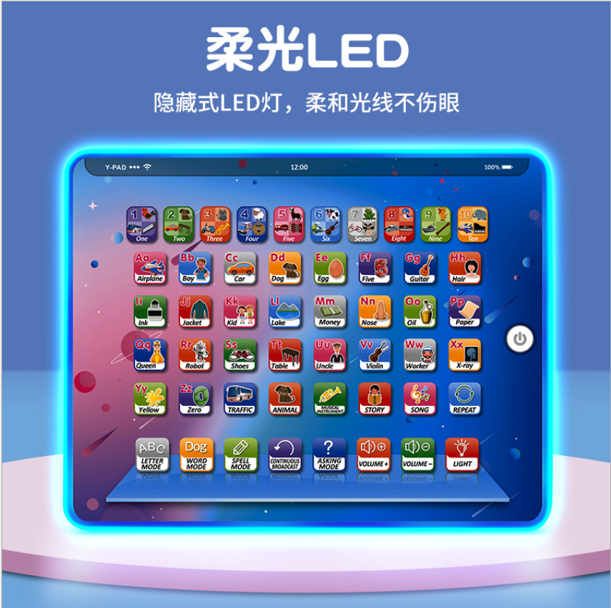 Children&#039;s Intelligence Early Education Learning machine Touch voice point reading machine English Teaching story Machine Enlighten ABC toy