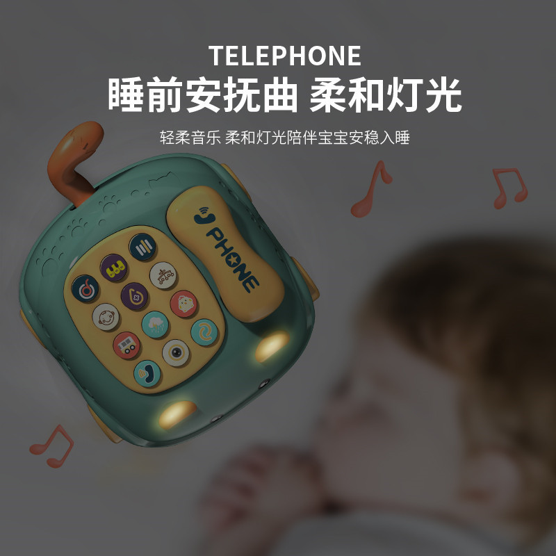 Children&#039;s New Educational Multi-Functional Early Education Chinese and English Bilingual Telephone Cat Modeling Toy Baby Story Machine