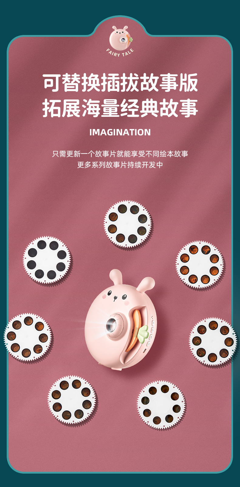 Children's 61 Baby Children Education Projection Story Machine Smart Toy Boys and Girls Infant Early Education Learning Machine
