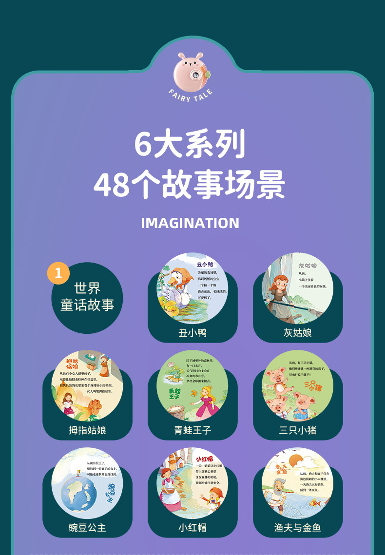 Children's 61 Baby Children Education Projection Story Machine Smart Toy Boys and Girls Infant Early Education Learning Machine