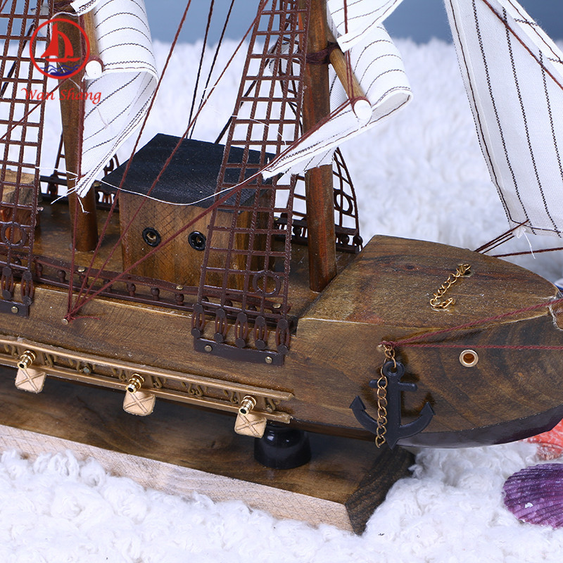 Office Simulation Model Home Decoration Assembly Sailboat Decoration Antique Distressed Crafts Sailboat Decoration