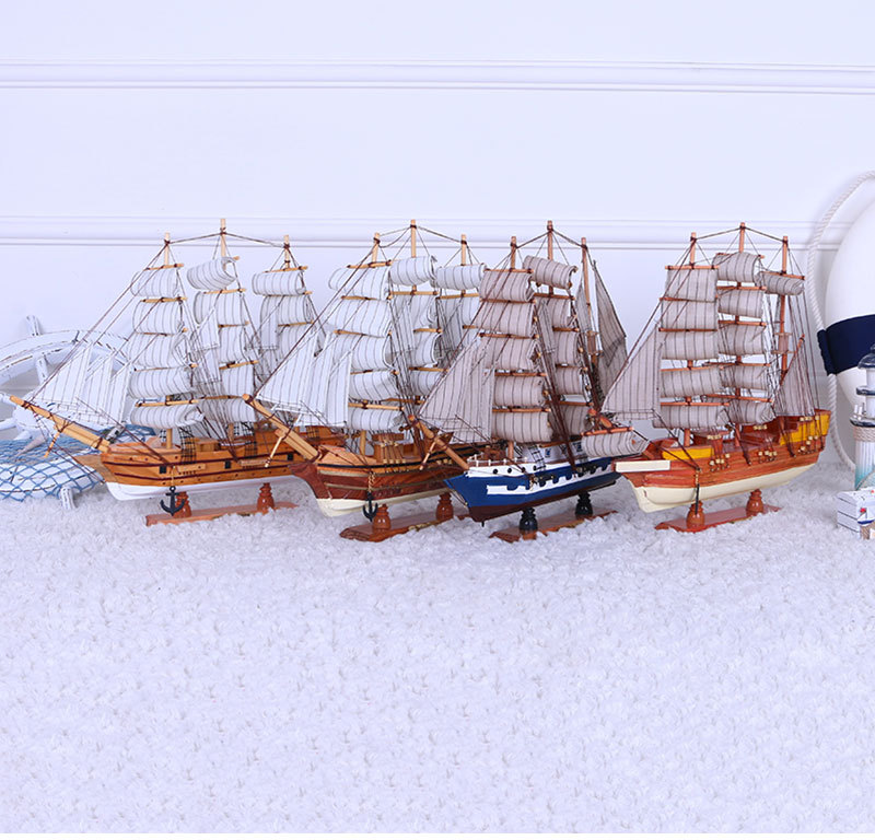 Wooden Craftwork Home Ornament Furnishing Handmade Boat Mediterranean Style Wooden Sailboat Decoration Sailing Boat Model Wooden Craftwork Home Ornament Furnishing Handmade Boat Mediterranean Style Wooden Sailboat Decoration Sailing Boat Model