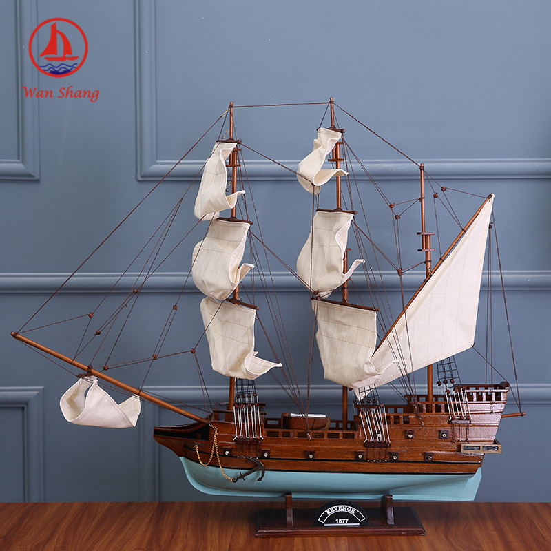 Revenge Office Living Room Log Simulation Sailboat Crafts Decorations Decoration Sailboat Handmade Ornaments Wholesale