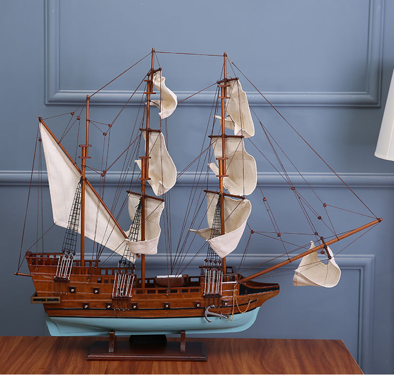 Revenge Office Living Room Log Simulation Sailboat Crafts Decorations Decoration Sailboat Handmade Ornaments Wholesale