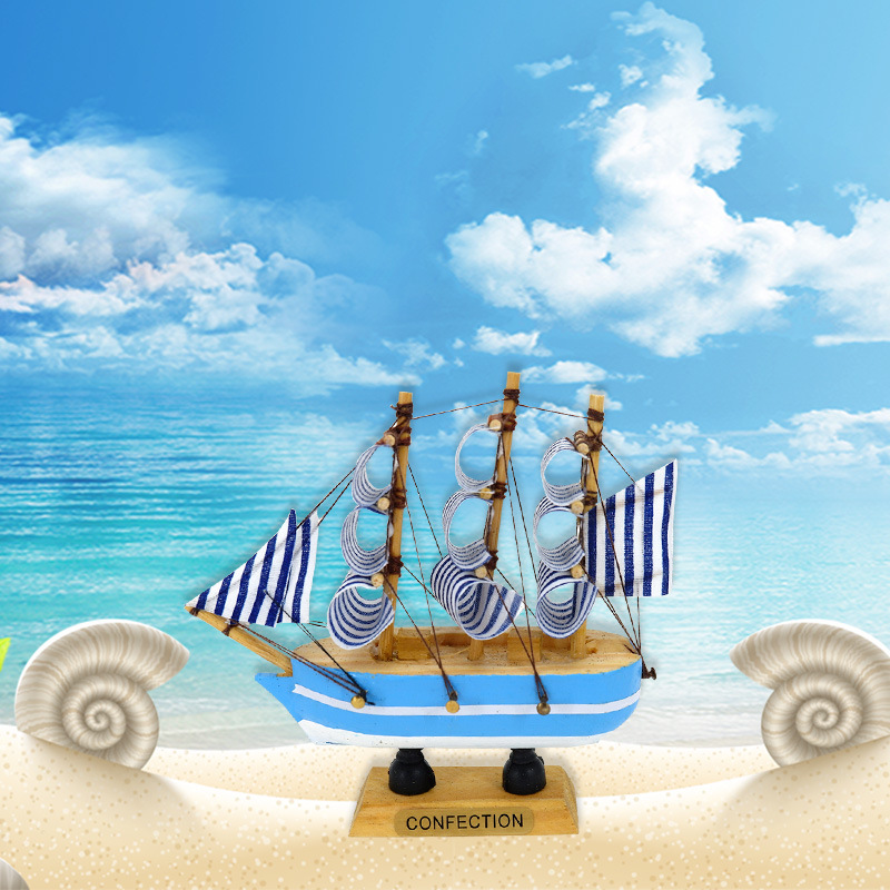 Wooden Sailboat Cake Decorative Ornaments Farewell Graduation Smooth Cake Baking Home Decoration Boat Cake