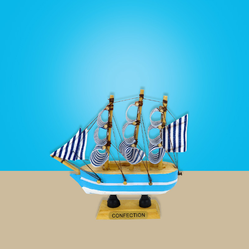 Wooden Sailboat Cake Decorative Ornaments Farewell Graduation Smooth Cake Baking Home Decoration Boat Cake