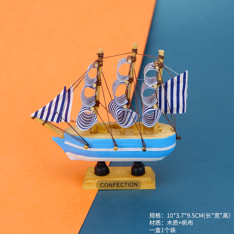 Wooden Sailboat Cake Decorative Ornaments Farewell Graduation Smooth Cake Baking Home Decoration Boat Cake