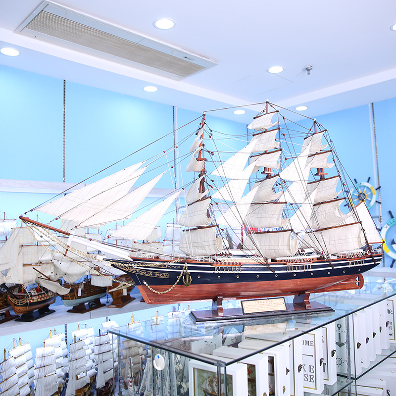 Sailboat Model British Cutty Sark 160cm British Famous Ship Wooden Sailboat Gift Decoration Painted Wholesale