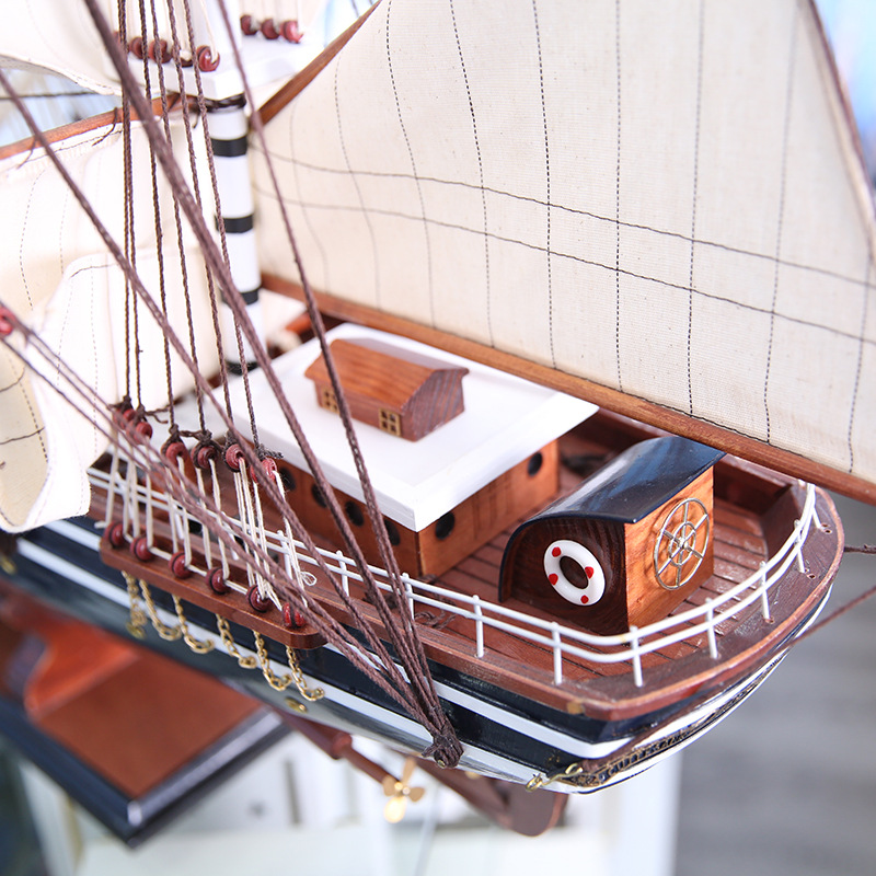 Sailboat Model British Cutty Sark 160cm British Famous Ship Wooden Sailboat Gift Decoration Painted Wholesale