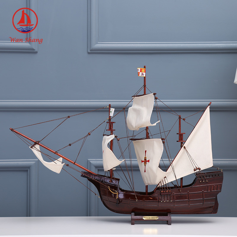 Purplish Red Sailboat Simulation Handmade Crafts Decoration Office Decoration American Sailboat Birthday Gift Wholesale