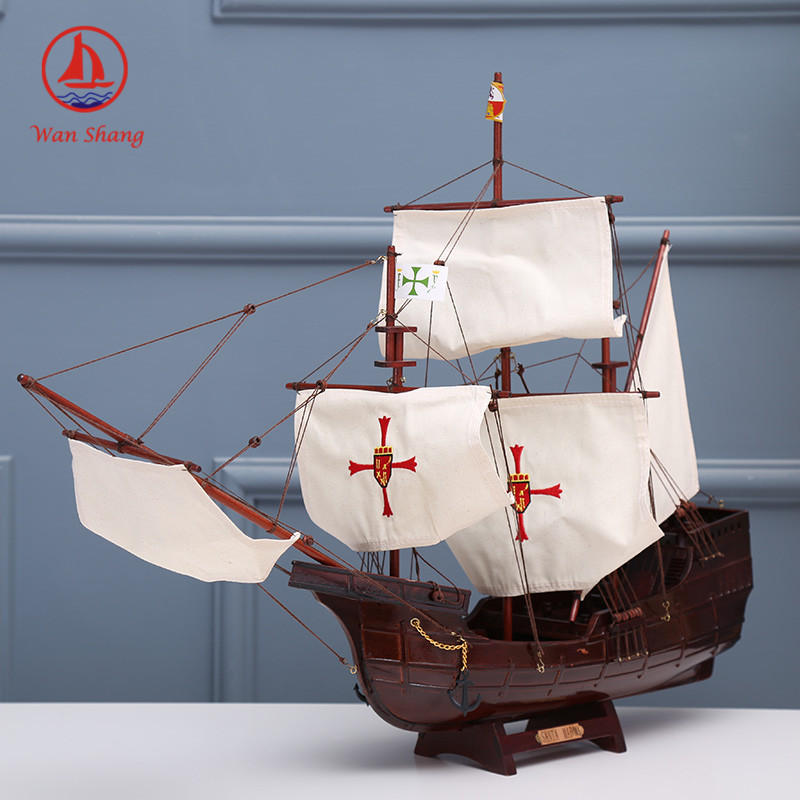 Purplish Red Sailboat Simulation Handmade Crafts Decoration Office Decoration American Sailboat Birthday Gift Wholesale