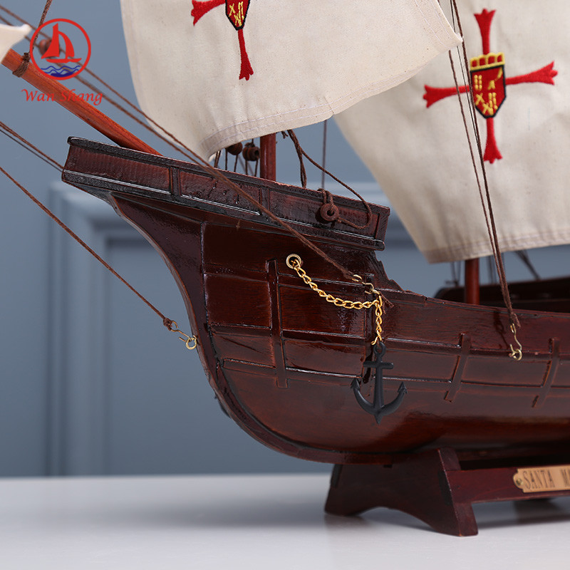 Purplish Red Sailboat Simulation Handmade Crafts Decoration Office Decoration American Sailboat Birthday Gift Wholesale