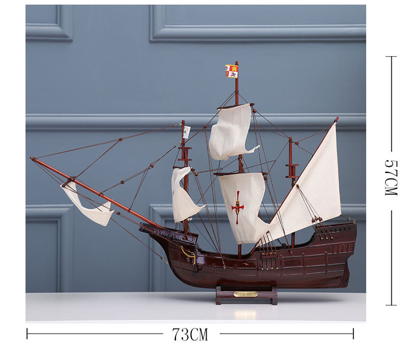 Purplish Red Sailboat Simulation Handmade Crafts Decoration Office Decoration American Sailboat Birthday Gift Wholesale