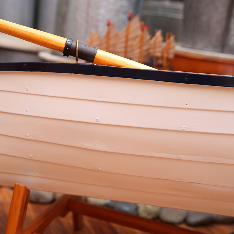 Ship Type Handmade Wooden Ornament Glass Surface Sailboat Model Home Distressed Tea Table Decoration Crafts Factory Wholesale