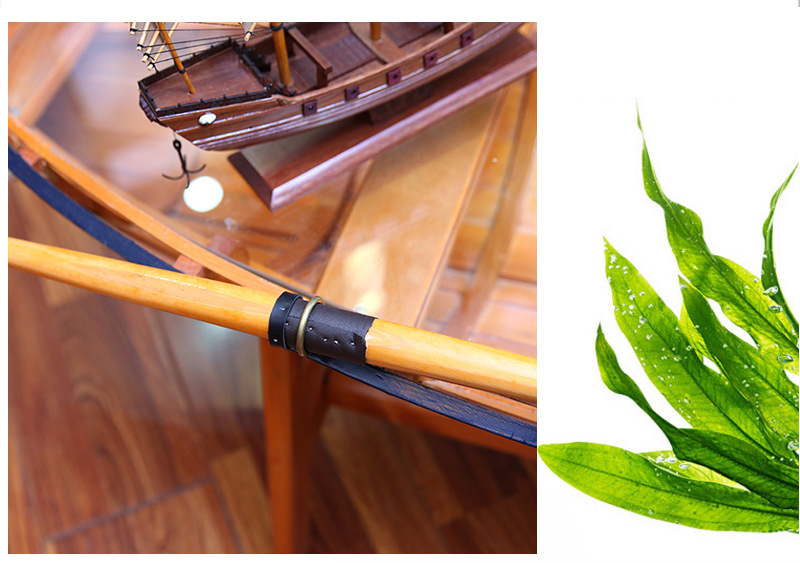 Ship Type Handmade Wooden Ornament Glass Surface Sailboat Model Home Distressed Tea Table Decoration Crafts Factory Wholesale