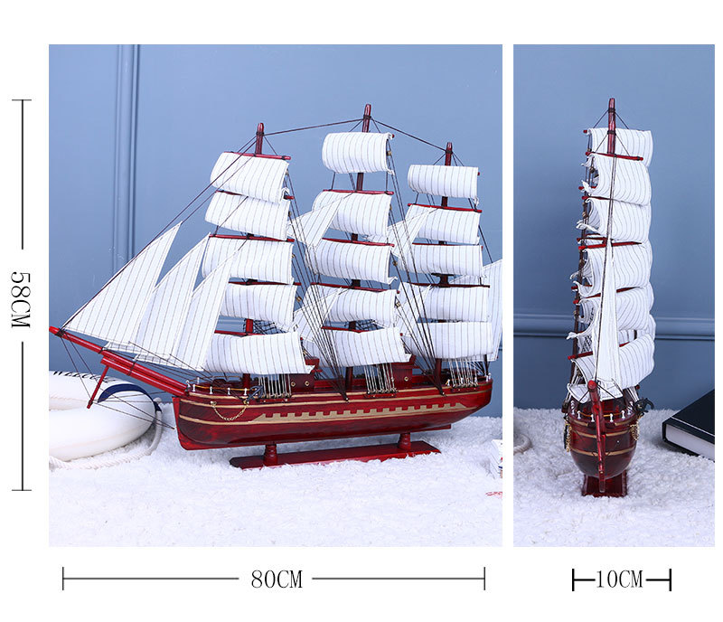 Office Mediterranean Style Pure Hand Worker 80cm Wooden Sailboat Model Decoration Shipment Crafts Decorations Wholesale Office Mediterranean Style Pure Hand Worker 80cm Wooden Sailboat Model Decoration Shipment Crafts Decorations Wholesale