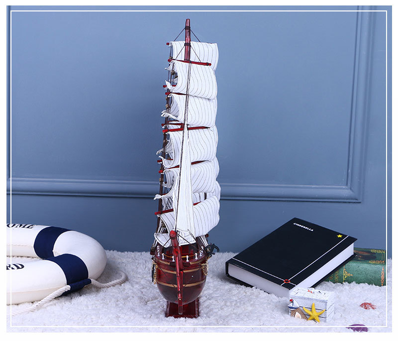 Office Mediterranean Style Pure Hand Worker 80cm Wooden Sailboat Model Decoration Shipment Crafts Decorations Wholesale Office Mediterranean Style Pure Hand Worker 80cm Wooden Sailboat Model Decoration Shipment Crafts Decorations Wholesale